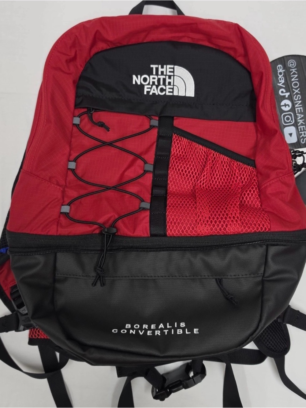 The North Face Borealis Convertible Backpack Red Black NEW